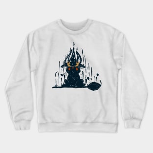 Witch bunny cute and spooky halloween 2022 decoration ink drawing Crewneck Sweatshirt